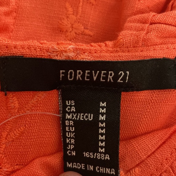 Forever 21 orange sleeveless/crop top - Size medium - Picture 5 of 9